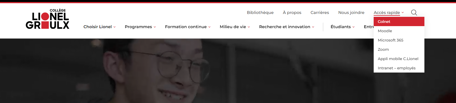 Page d'accueil du CLG